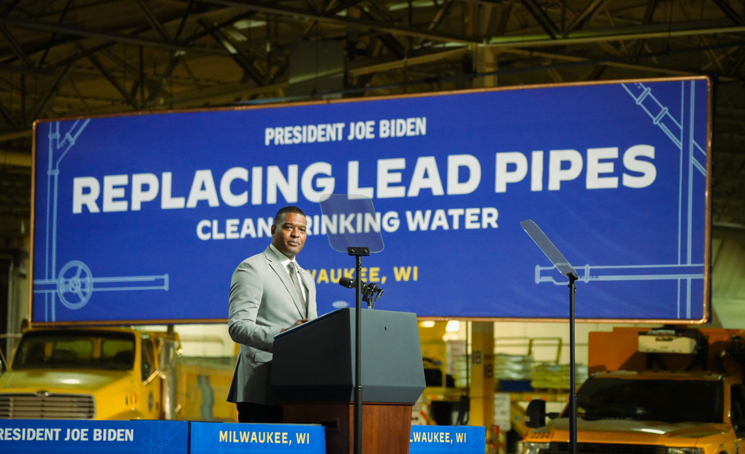 EPA Administrator Michael Regan speaks at an EPA event.